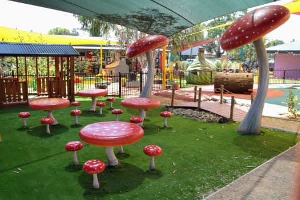 toadstool or mushroom table and chair sets | Jungle Play